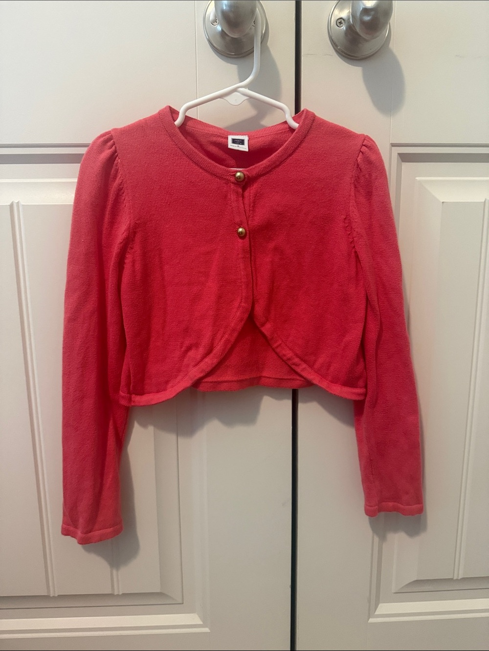 Janie and Jack Coral Pink Cropped Cardigan
